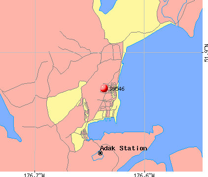 Adak, AK (99546) map