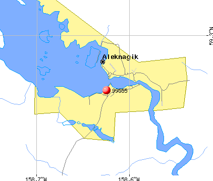 Aleknagik, AK (99555) map