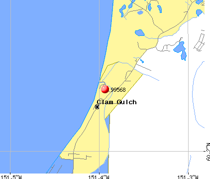 Clam Gulch, AK (99568) map
