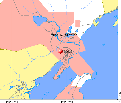 Kodiak, AK (99615) map