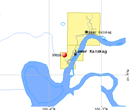 Lower Kalskag, AK (99626) map