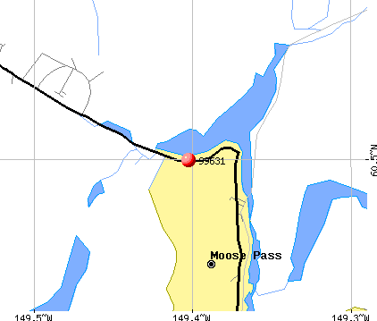 Moose Pass, AK (99631) map