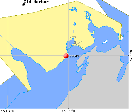 Old Harbor, AK (99643) map