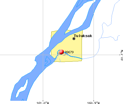Tuluksak, AK (99679) map