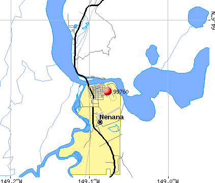 Nenana, AK (99760) map
