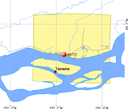 Tanana, AK (99777) map