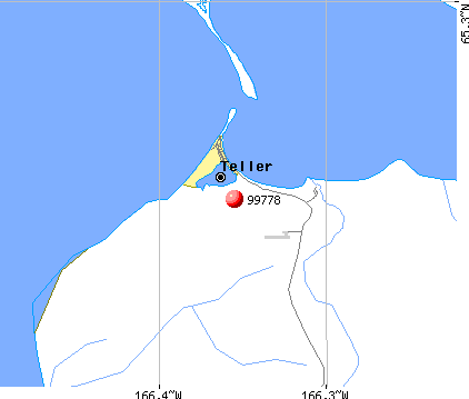 Teller, AK (99778) map