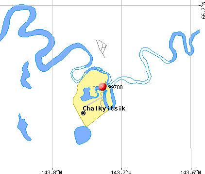 Chalkyitsik, AK (99788) map