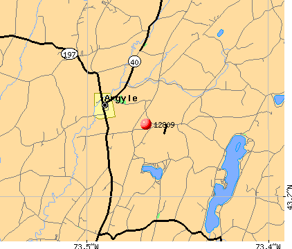 Argyle, NY (12809) map