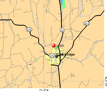 Cambridge, NY (12816) map