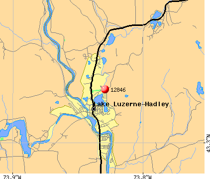 Lake Luzerne-Hadley, NY (12846) map