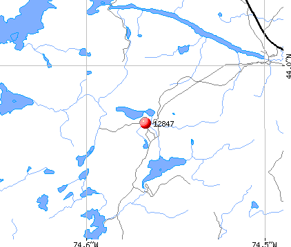 Long Lake, NY (12847) map