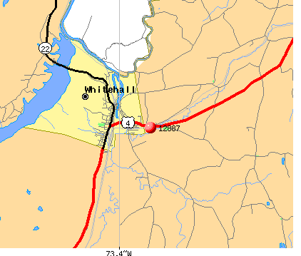 Whitehall, NY (12887) map