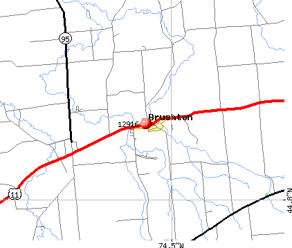 Brushton, NY (12916) map