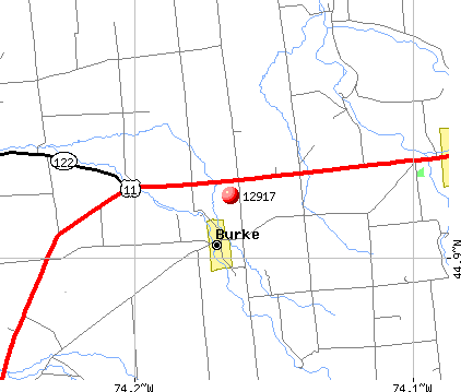 Burke, NY (12917) map