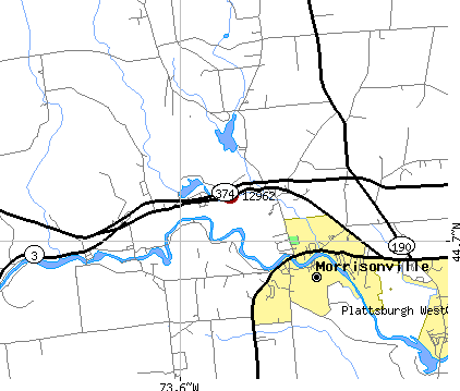 Morrisonville, NY (12962) map