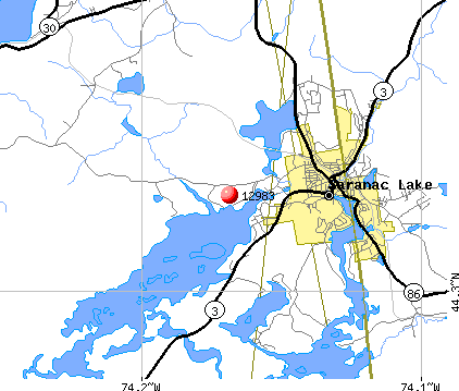 Saranac Lake, NY (12983) map