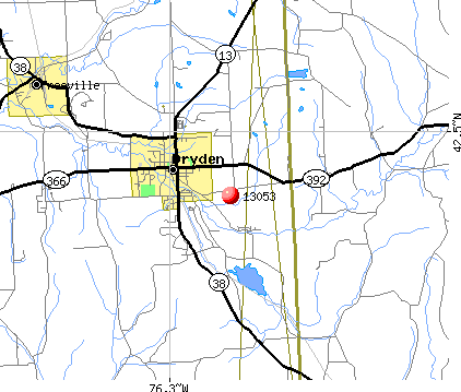 Dryden, NY (13053) map