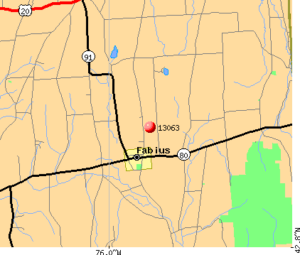 Fabius, NY (13063) map