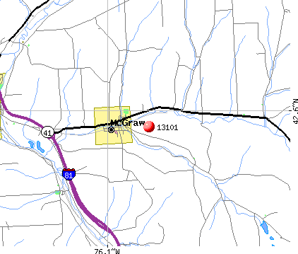 McGraw, NY (13101) map
