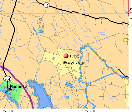 Sand Ridge, NY (13132) map