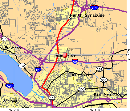 Syracuse, NY (13211) map