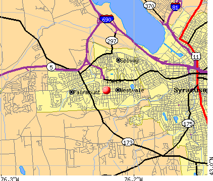 Fairmount, NY (13219) map