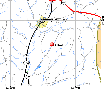 Cherry Valley, NY (13320) map