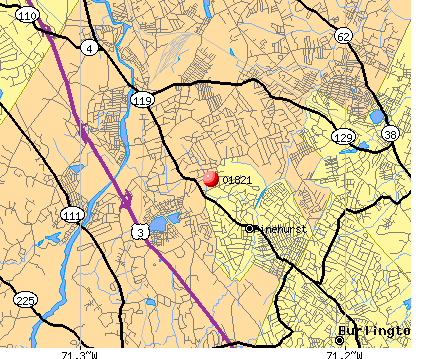 Billerica, MA (01821) map