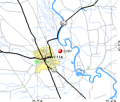 Lowville, NY (13367) map