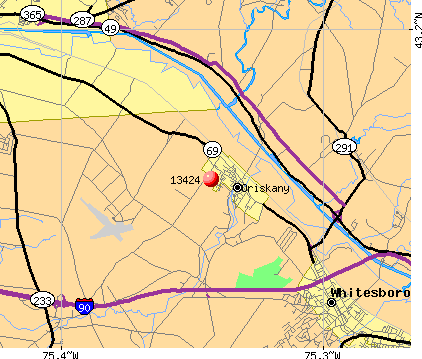 Oriskany, NY (13424) map
