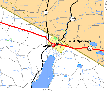 Richfield Springs, NY (13439) map