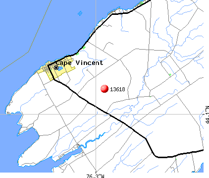 Cape Vincent, NY (13618) map