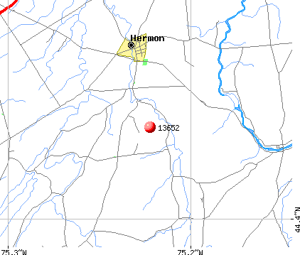 Hermon, NY (13652) map