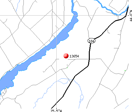 Heuvelton, NY (13654) map