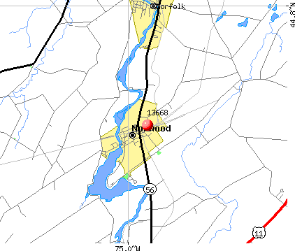 Norwood, NY (13668) map
