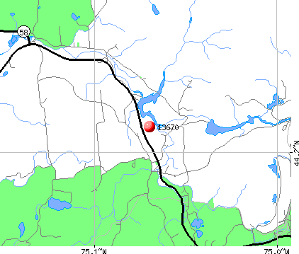 Oswegatchie, NY (13670) map