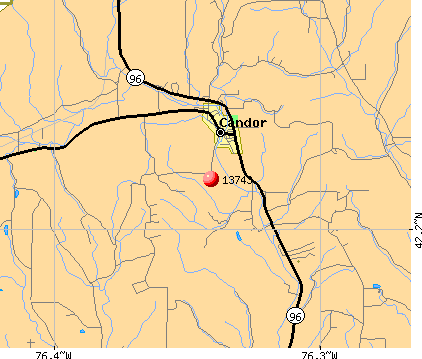 Candor, NY (13743) map