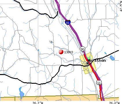 Marathon, NY (13803) map