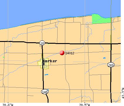Barker, NY (14012) map