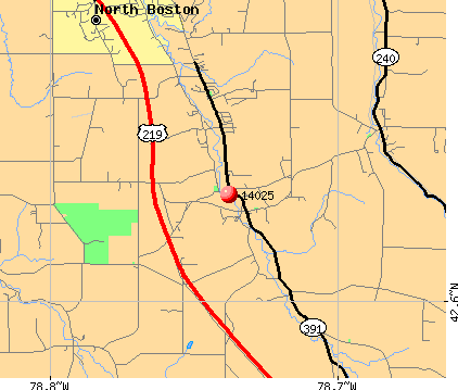 Boston, NY (14025) map