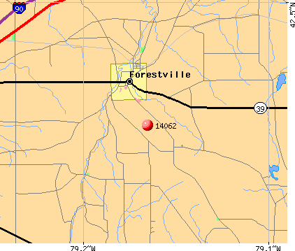 Forestville, NY (14062) map