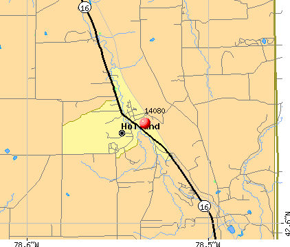Holland, NY (14080) map