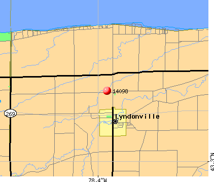 Lyndonville, NY (14098) map