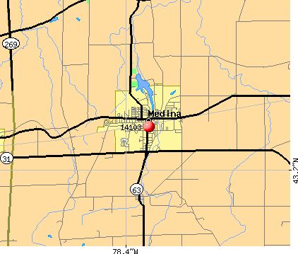 Medina, NY (14103) map
