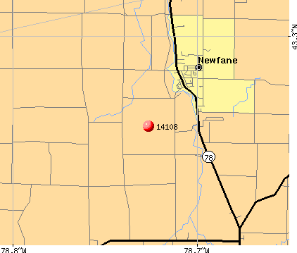 Newfane, NY (14108) map