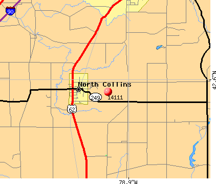 North Collins, NY (14111) map
