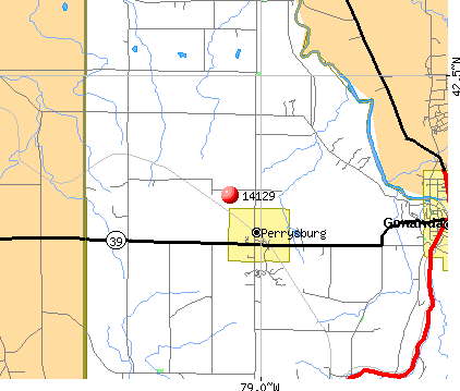 Perrysburg, NY (14129) map