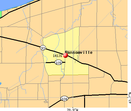 Ransomville, NY (14131) map