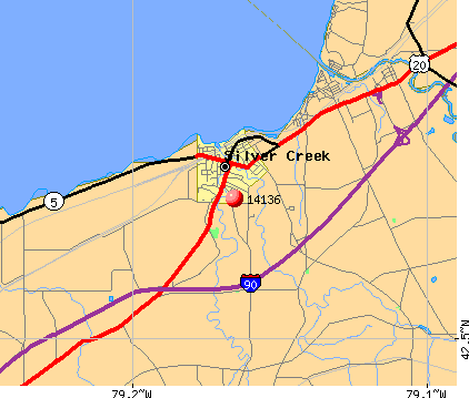 Silver Creek, NY (14136) map